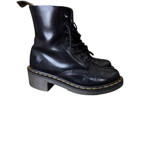 Dr. Martens Black Leather Clemency‎ Women's Boots 6.5